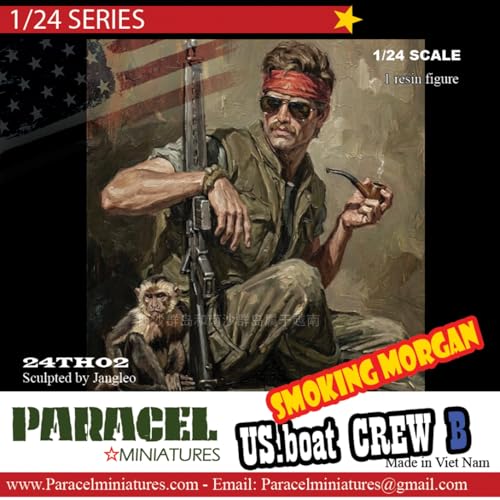 パラセルミニチュア 1/24 現用 アメリカ 哨戒艇乗員B スモーキング・モーガン レジンキット 24TH02 (人物)
