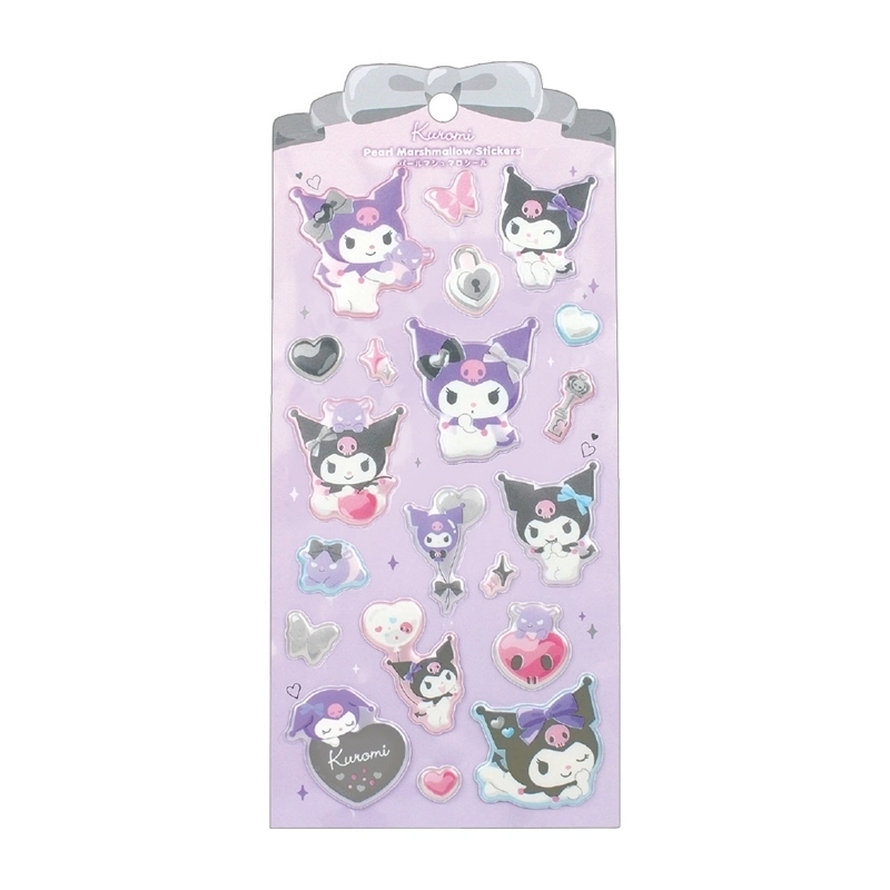【グッズ-シール】サンリオキャラクターズ パールマシュマロシール スウィートメタル/クロミ