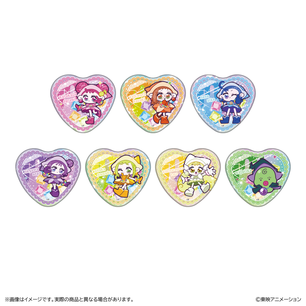 おジャ魔女どれみにょん_トレーディングハート型缶バッジ 【BOX／7個入り】