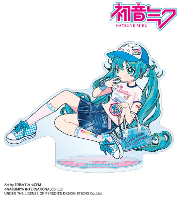 ANGEL BLUEコラボ 描き下ろし 初音ミク Art by 甘春わすれ BIGアクリルスタンド ver.A