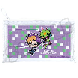 TVアニメ『DIGIMON BEATBREAK』 フラットクリアポーチ A(天馬トモロウ＆ゲッコーモン)