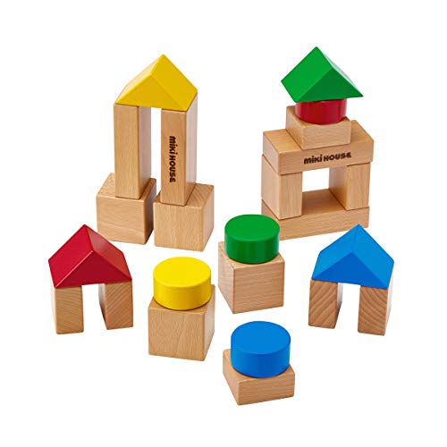 【 ミキハウス 】 ウッドブロック 積み木 木製 知育玩具 木のおもちゃ 赤ちゃんのおもちゃ 男の子 女の子 ベビー キッズ 赤ちゃん 出産祝い ギフト 46-1284-823