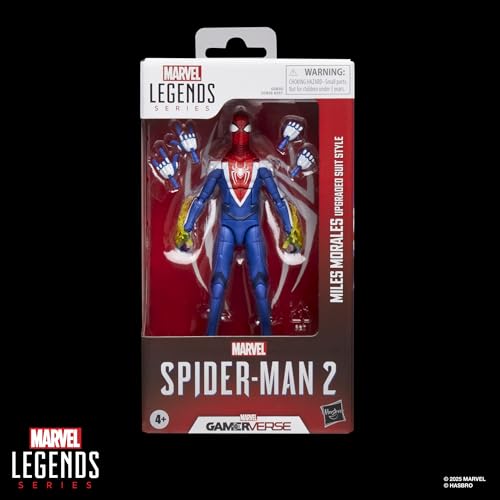 ハズブロ(Hasbro)MARVEL マーベルレジェンドシリーズ ゲーマーバース マイルス・モラレス アップグレードスーツスタイル、スパイダーマン 2 のビデオゲームを再現したコレクション用の 15 cm のアクションフィギュア G0835 正規品