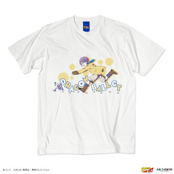 TVアニメ『DRAGON BALL GT』シーンイラストTシャツ 4(トランクス・ギル)フェードホワイトL