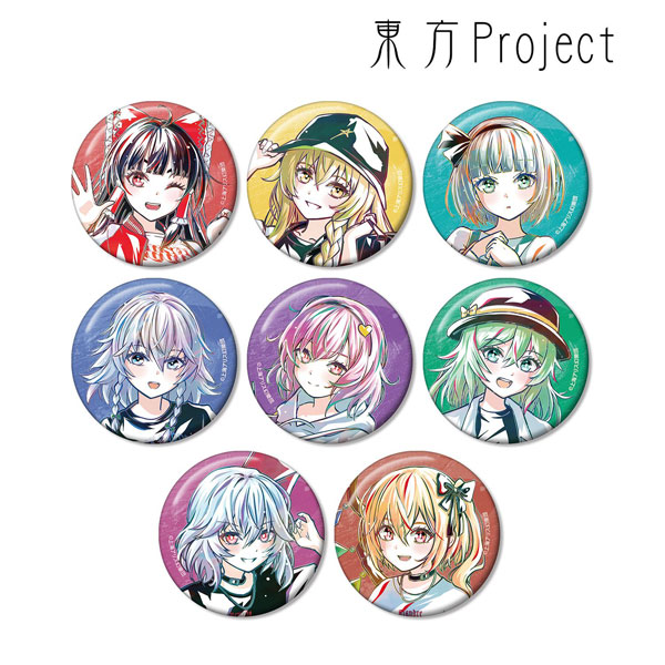 東方Project 松本能人イラスト 現代風ファッションver. トレーディング Ani-Art 缶バッジ 8個入りBOX