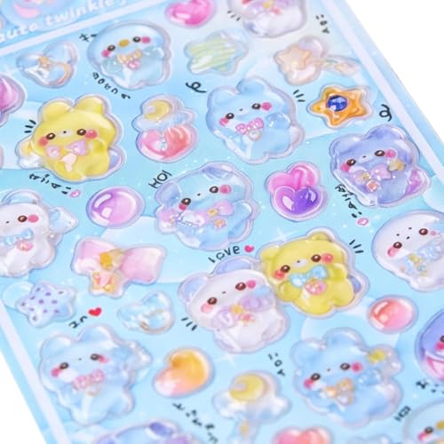 winnges 3 枚セット 3D シール うるちゅるポップシール シナモロール ポムポムプリン ポチャッコベビー ぷっくり立体 スマホデコ 推し活 スマホケース 手帳 DIY 贈り物 ごほうび (SX8) (SX8)