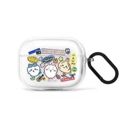 Juma o ちいかわ グッズ ヘッドホンケース ちいかわ ハチワレ うさぎ AirPods Proケース AirPods TPU磨砂 Airpods イヤホンケース第1世代 第2世代対応 AirPods Proワイヤレスイヤホンケース AirPods 第3世代 充電対応 収納ケース 全面保護 防水 耐衝撃 軽量 イヤホンボックス (Airpods Pro,D) [並行輸入品]