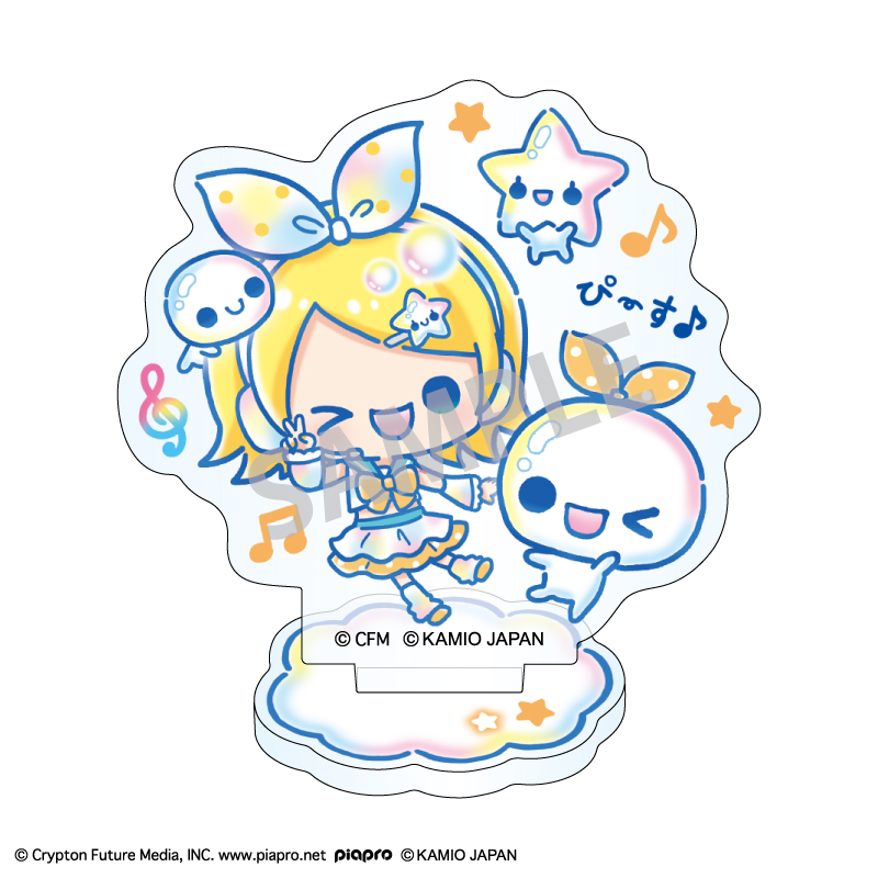 初音ミク×ぷくぷくあわわちゃん_ミニアクリルスタンド 鏡音リン