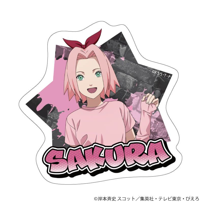ダイカットスマホステッカー「NARUTO-ナルト- 疾風伝」03/春野サクラ ストリートファッションver.(描き下ろしイラスト)