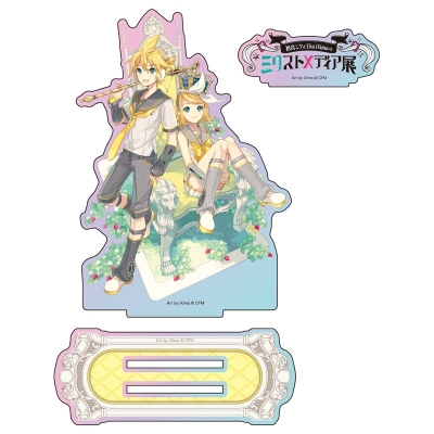 【グッズ-スタンドポップ】初音ミクとEko iXimaのミクストメディア展 オーロラアクリルスタンド 鏡音リン・レン