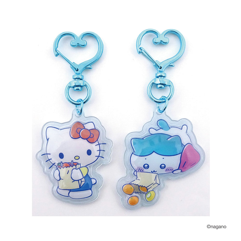 ちいかわ×サンリオキャラクターズ ぷっくりったいペアキーホルダー(ハチワレ×ハローキティ)