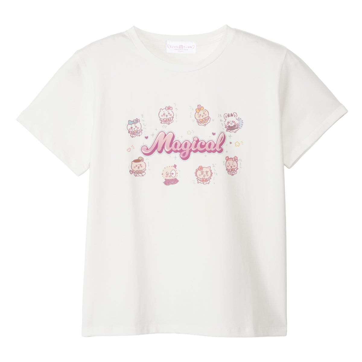 ちいかわ まじかるちいかわ Tシャツ みんな(キラキラプリント)ホワイト