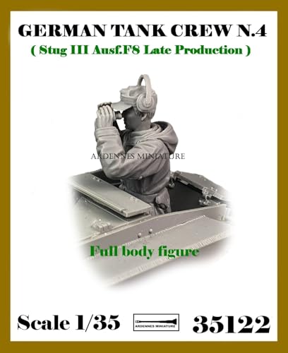 アルデンヌミニチュア 1/35 WWII ドイツ 冬季装備の突撃砲乗員4 III号突撃砲F/8型後期型用 レジンキット AR35122 (人物)