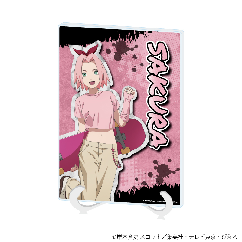 アクリルアートボード(A5サイズ)「NARUTO-ナルト- 疾風伝」05/春野サクラ ストリートファッションver.(描き下ろしイラスト)