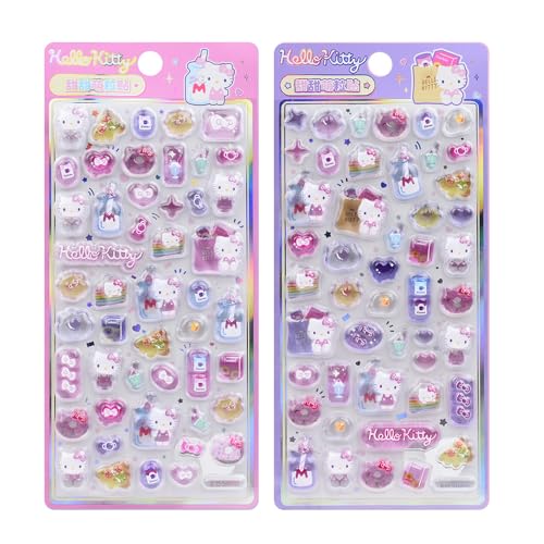 Winnges3Dシール 可愛い 立体 ボンシール ハローキティ手帳用 子供DIY用 日記帳用 貼り付け可能 手芸用品 スマホケース 手帳 diy 贈り物1シート入り (A)