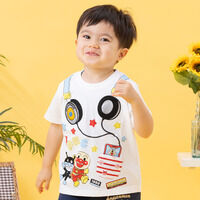 アップリケヘッドフォン半袖Tシャツ