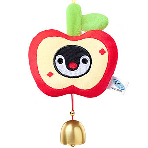 ピングー ウィッシュシリーズ アップル 鈴付きぬいぐるみキーホルダー