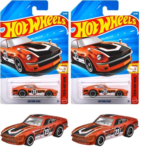 ホットウィール(Hot Wheels) ベーシックカー ダットサン 240Z 乗り物おもちゃ ミニカー 3歳から オレンジ JMX36 (× 2)