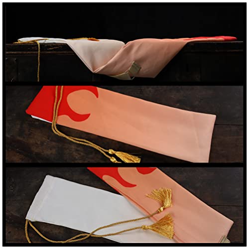 ASINKING 鬼滅の刃 煉獄杏寿郎 刀 贈り物 厚手の生地 竹刀袋 ABS 炎柱 煉獄 日輪刀 きめつのやいば れんごく きょうじゅろう にちりんとう 煉獄の刀 火の神神楽 コスプレ かたな おもちゃ刀 丸形鞘 竹刃 鬼殺隊 木製 完成度高い 104cm 模造刀 模擬刀 剣 武器 (煉獄杏寿郎刀花纹鞘)