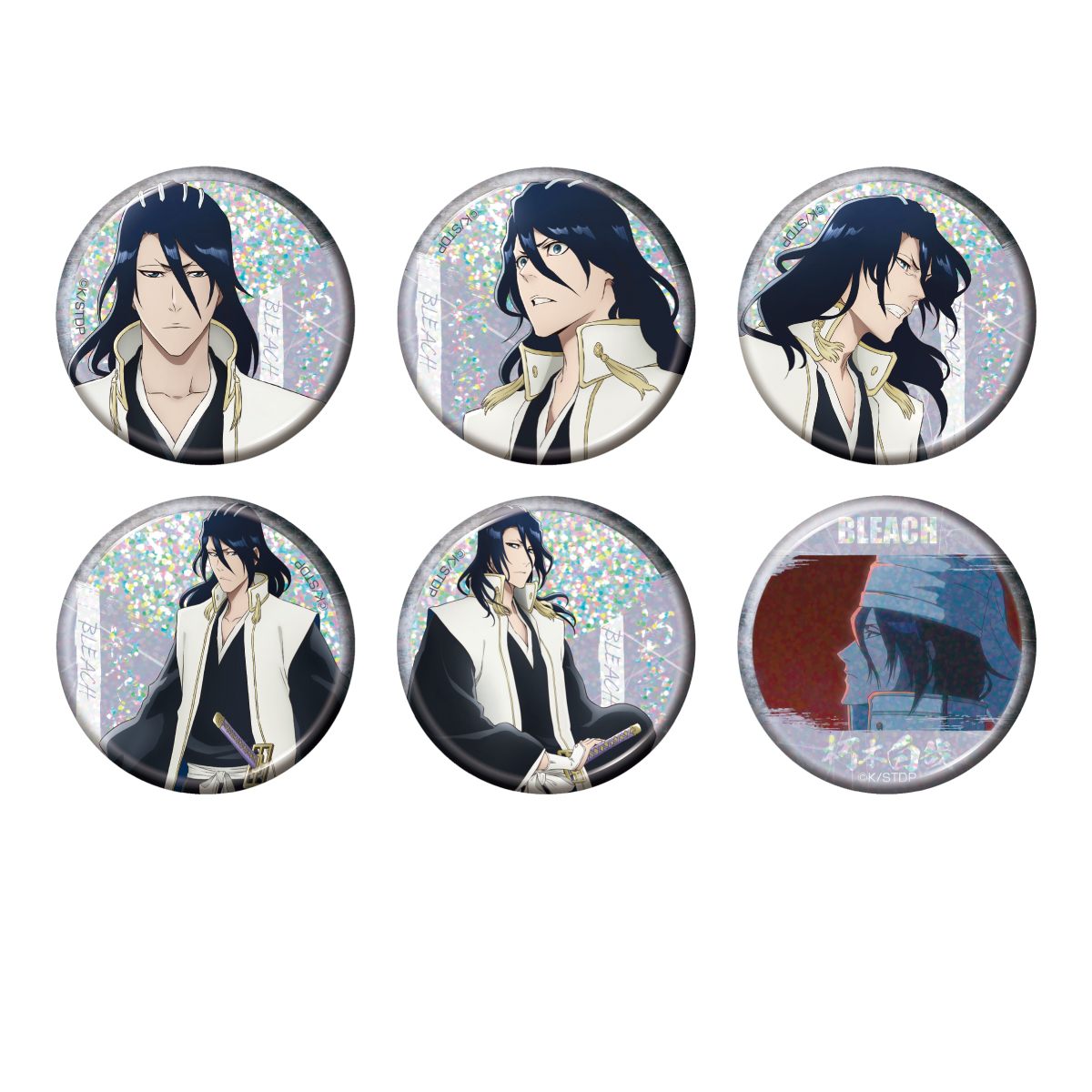 BLEACH 千年血戦篇_トレーディング ホログラム缶バッジ 朽木白哉 【BOX／6個入り】