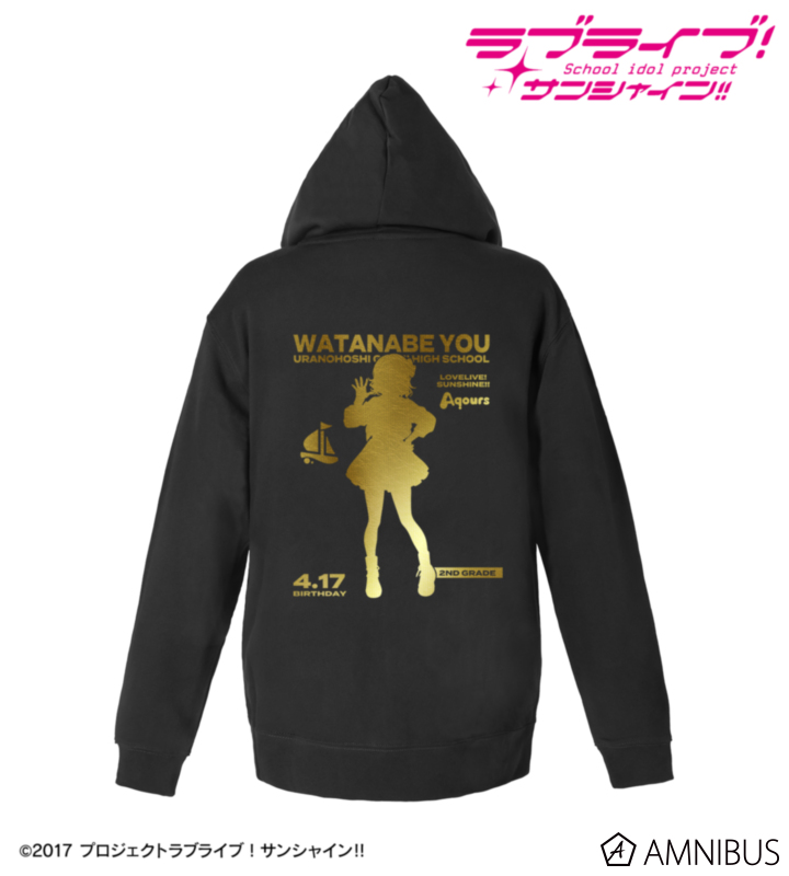 描き下ろし 渡辺 曜 3rdソロコンサートver. 箔プリントジップパーカー