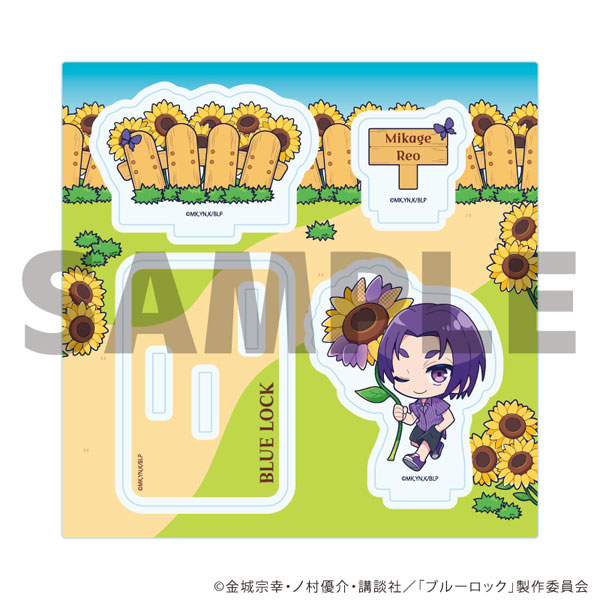 アクリルスタンドプレート「TVアニメ『ブルーロック』」19/御影玲王 カラフルサンフラワーver.(ミニキャライラスト)
