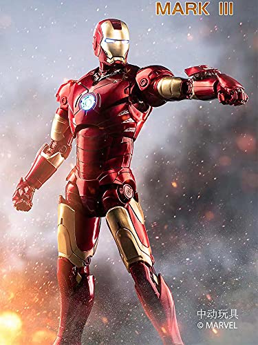 「愛玩具」ZDTOYS 中動玩具 1/10 MARVEL IRON MAN MK3 発光可能 マーベル アイアンマン マーク3 18CM アクション フィギュア 完成品 [並行輸入品] (MK3 発光版)