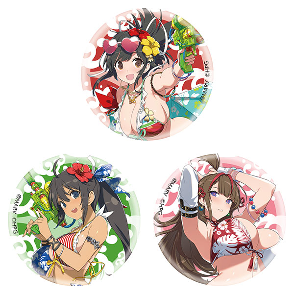 【限定販売】シノビマスター 閃乱カグラ NEW LINK 缶バッジ3個セット 画集描き下ろし水着Ver. [TOP]