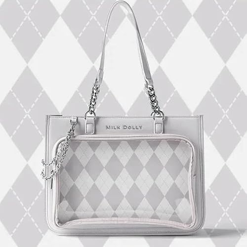 ジートリガー(G triger) FUYUUNEKO アーガイル 痛バ 痛バッグ 痛バック浮遊猫 MILKDOLLY ミルクドーリー ふゆねこ グレー [並行輸入品]