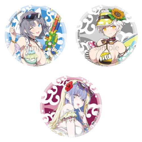 シノビマスター 閃乱カグラ NEW LINK 缶バッジ3個セット 画集描き下ろし水着Ver. [UNDER]【催事商品】
