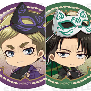 TVアニメ『進撃の巨人』缶バッジセット (きゃらほっぴん！)狐面ver. エルヴィン＆リヴァイ