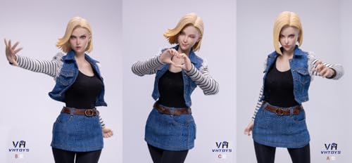 【JEEASS】VHTOYS1/6 フィギュア 女優 女性 可動目ヘッド アクセサリー 交換用 植毛タイプ ヘッド アクション アンチ AH001 (A)