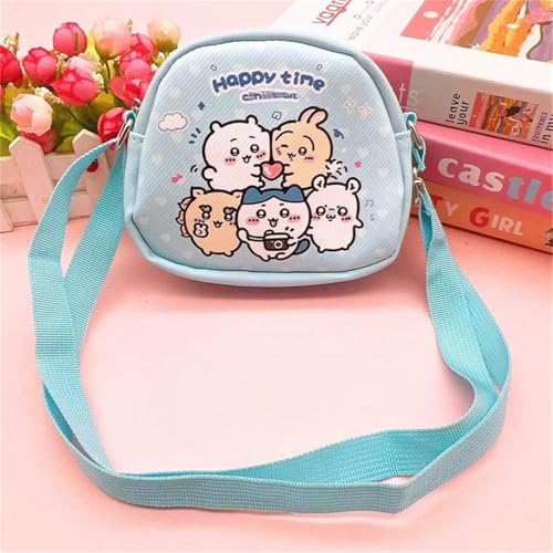 [LNDLWXK] ちいかわ 周辺 斜めかけバッグ ショルダーバッグ 財布 収納バッグ ハチワレ うさぎ 化粧ポーチ ウォレット 柔らかい 子供 学生 男女兼用 萌えグッズ 軽量 通勤 通学 (D) [並行輸入品]