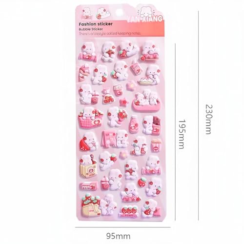 ステッカー シール キラキラ 立体 ご褒美/デコシール DIY用 女の子向け 手帳 水筒 スマホケース アルバム飾り用 贈り物にも (B-EVA)