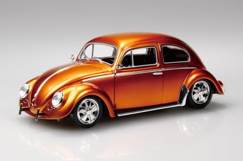 青島文化教材社(AOSHIMA) 楽プラ スナップキット No.20CU-MO フォルクスワーゲン ビートル カスタム（メタリックオレンジ） 1/32スケール プラモデル
