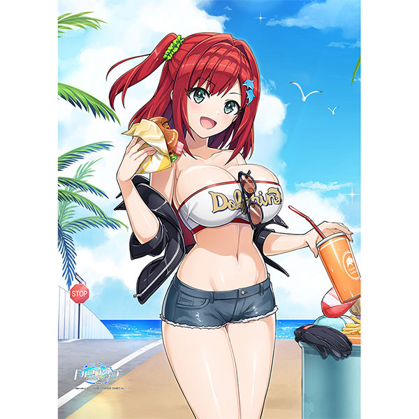 ドルフィンウェーブ 描き下ろし B2タペストリー(咲宮入華/コーストライディング)Wスエード