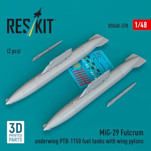 レスキット 1/48 MiG-29 翼下PTB-1150増槽 w/パイロン 2個入 プラモデル用パーツ RSKU48-0578