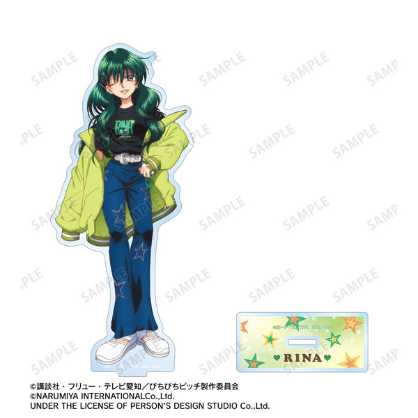 ぴちぴちピッチ_ANGEL BLUEコラボ 描き下ろし 洞院 リナ BIGアクリルスタンド ver.B