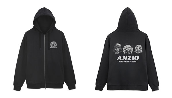 ガールズ＆パンツァー 最終章 アンツィオ高校 ジップパーカー/BLACK-XL（再販）
