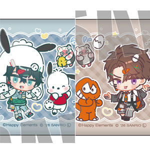 エリオスライジングヒーローズ×サンリオキャラクターズ スクエア缶バッジセット 5.12th Robins なかよしポップコーデver.