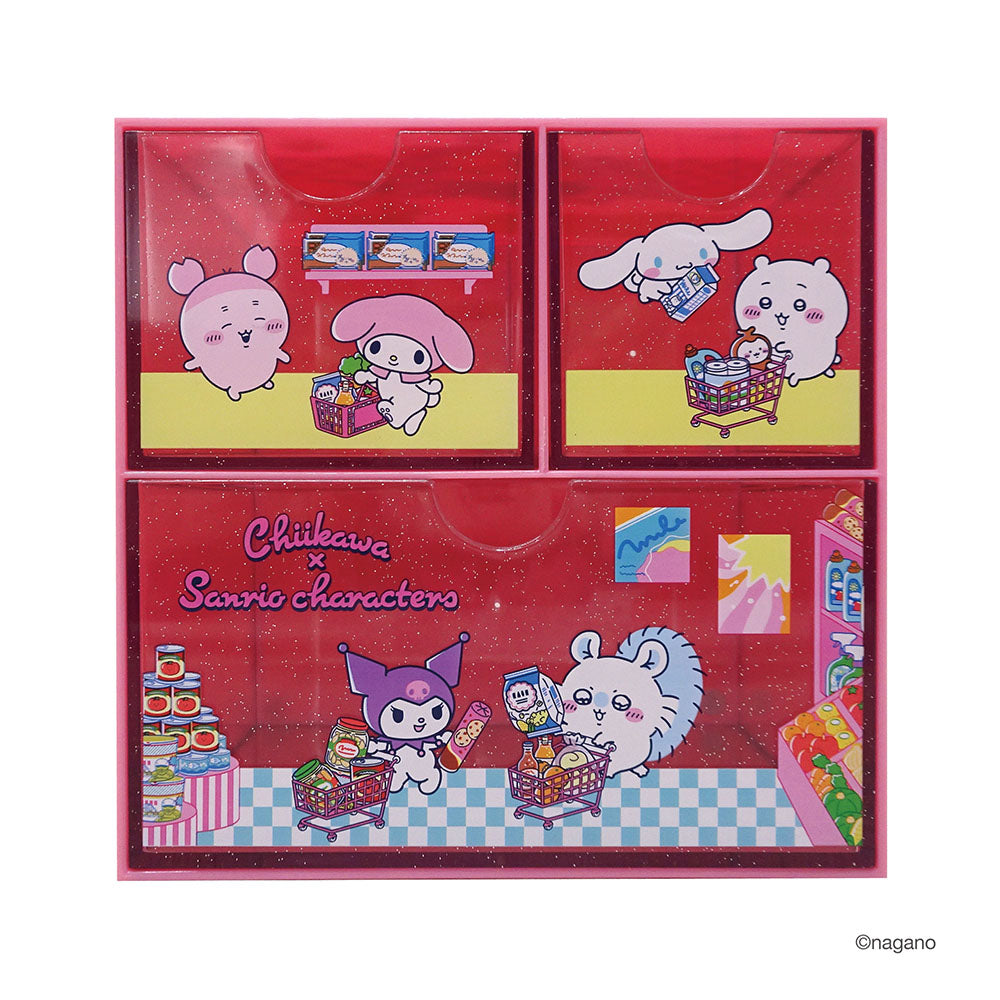 ちいかわ×サンリオキャラクターズ キャラチェスト(ピンク)