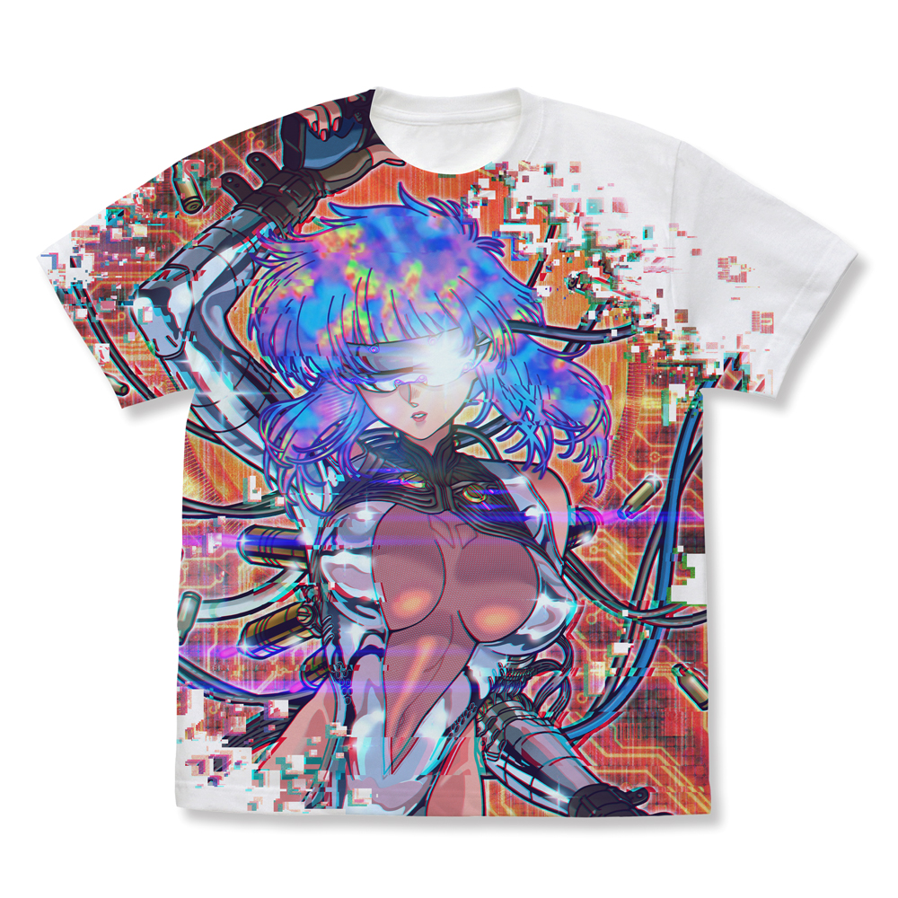 攻殻機動隊 THE GHOST IN THE SHELL_Mサイズ_草薙素子 フルグラフィックTシャツ/WHITE