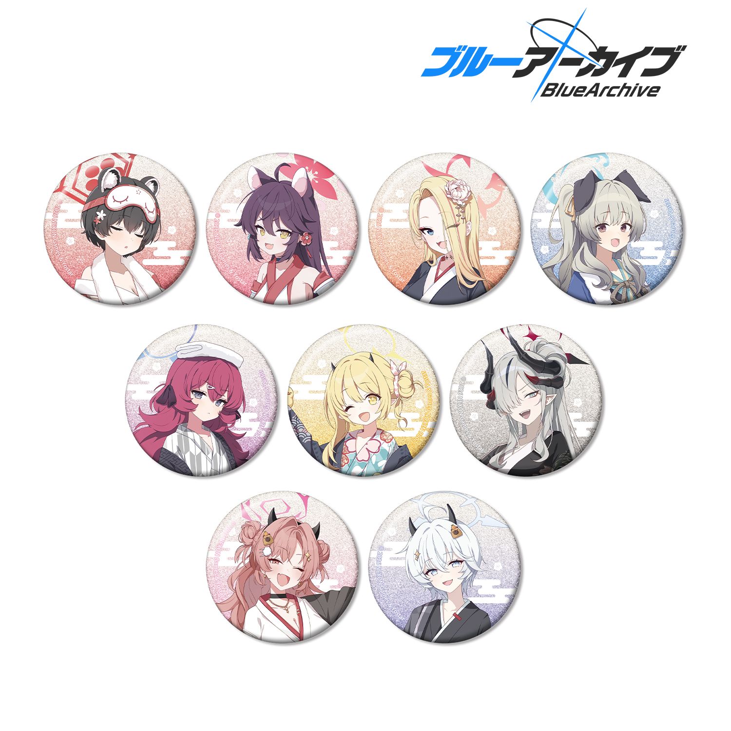 ブルーアーカイブ_トレーディンググリッター缶バッジ(単位/コンプリートBOX/9パック入り)
