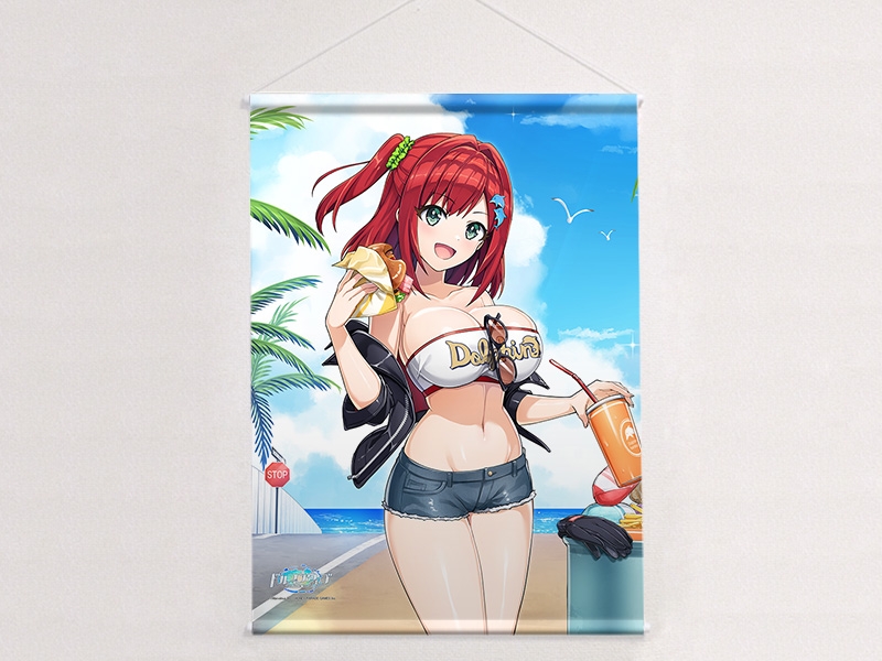 ドルフィンウェーブ 描き下ろしB2タペストリー(咲宮 入華/コーストライディング)Wスエード