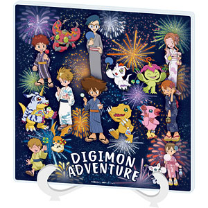 アクリルアートボード「デジモンアドベンチャー」02/集合デザイン 浴衣ver.(描き下ろしイラスト)