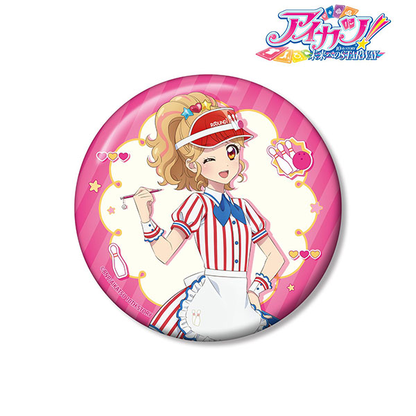 アイカツ! 10th STORY ~未来へのSTARWAY~ 描き下ろし 夏樹みくる レトロストライプver. 100mm缶バッジ