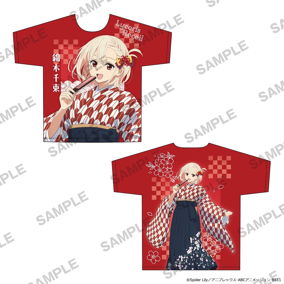 TVアニメ「リコリス・リコイル」フルグラフィックTシャツ 和モダンVer. 錦木千束
