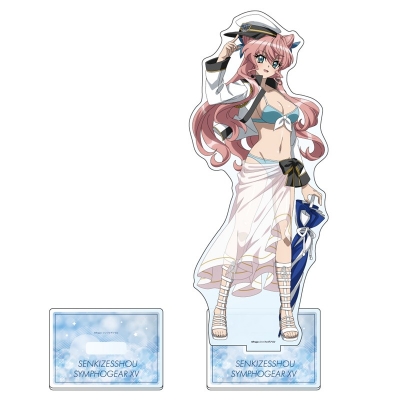 【グッズ-スタンドポップ】戦姫絶唱シンフォギアＸＶ 描き下ろし特大アクリルスタンド(マリア/マリンセーラー水着)【再販】