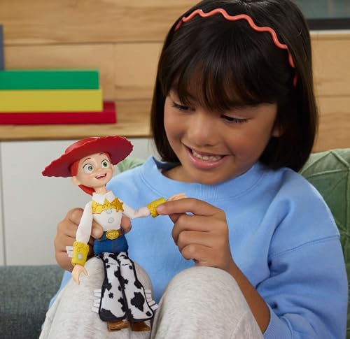 Mattel ディズニー & ピクサー トイストーリー 5 フィギュア ジェシー ラグドール エディション 7インチ プレイスケール レッドヘア カウガール 映画 正確 ソフト コレクション
