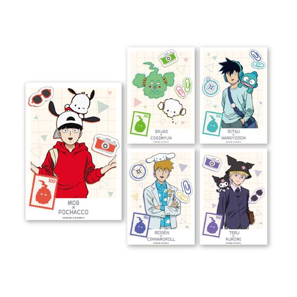 モブサイコ100 III × サンリオキャラクターズ(Travel Series) ブロマイド5枚セット